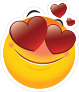 Cute In Love Emoji Sticker