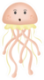 Cute Jellyfish In The Childrens Style Sticker