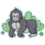 Cute Jungle Gorilla Sticker