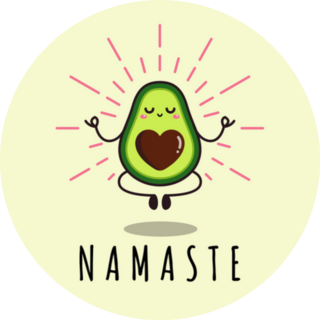 Cute Kawaii Avocado Namaste Sticker