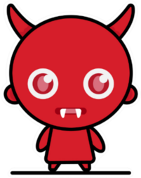 Cute Kawaii Devil In Red Sticker