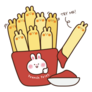 Cute kawaii French Fries In Rabbit Shape Sticker