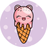 Cute Kawaii Ice Cream Sticker