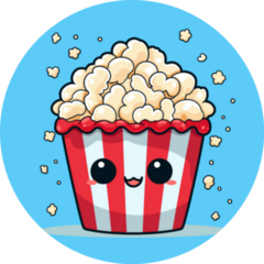 Cute Kawaii Popcorn Sticker