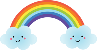 Cute Kawaii Rainbow Character Sticker