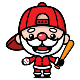 Cute Kawaii Santa Sticker