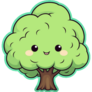Cute Kawaii Tree Sticker