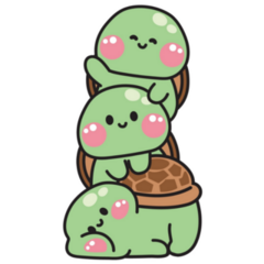 Cute Kawaii Turtles Sticker