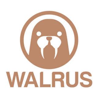 Cute Kawaii Walrus Brown Lettering Sticker