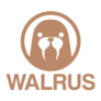 Cute Kawaii Walrus Brown Lettering Sticker