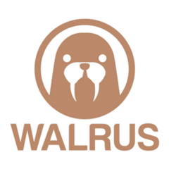 Cute Kawaii Walrus Brown Lettering Sticker