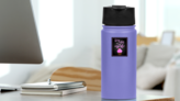 Cute Keep Calm And Eat Cupcakes Sticker on a Water Bottle (New) example