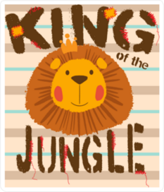 Cute King Of The Jungle Lion Sticker