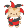 Cute Kitty Clown Sticker