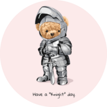 Cute Knight Bear Sticker