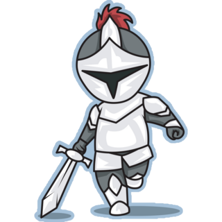 Cute Knight Front View Sticker