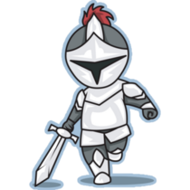 Cute Knight Front View Sticker