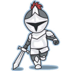 Cute Knight Front View Sticker