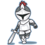 Cute Knight Front View Sticker