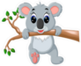 Cute Koala Cartoon Sticker