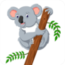 Cute Koala Holding A Tree Sticker