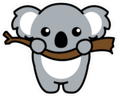 Cute Koala On A Branch Sticker