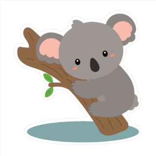 Cute Koala Vector Sticker