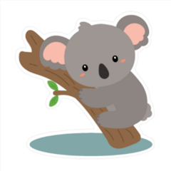 Cute Koala Vector Sticker