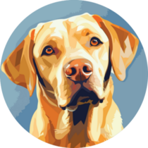 Cute Labrador Blue Sticker