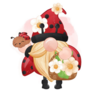 Cute Lady Bug Gnome Sticker