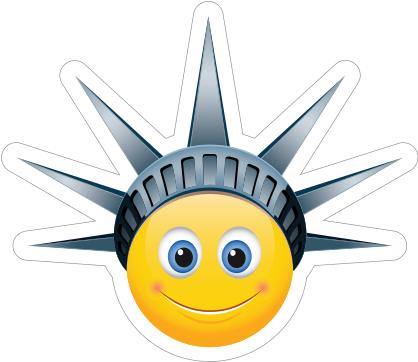 Cute Lady Liberty Emoji Sticker