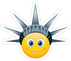 Cute Lady Liberty Emoji Sticker