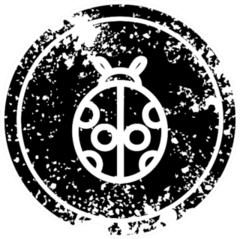 Cute Ladybug Distressed Sticker