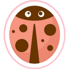 Cute Ladybug On Pink Sticker