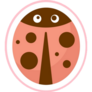 Cute Ladybug On Pink Sticker