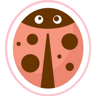 Cute Ladybug On Pink Sticker