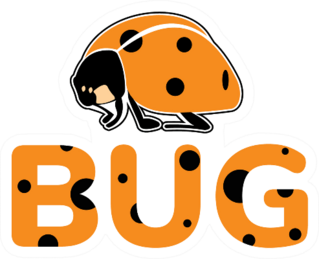Cute Ladybug Orange Sticker