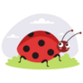 Cute Ladybug Outdoor Insect Sticker