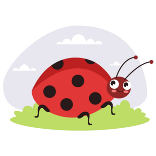 Cute Ladybug Outdoor Insect Sticker