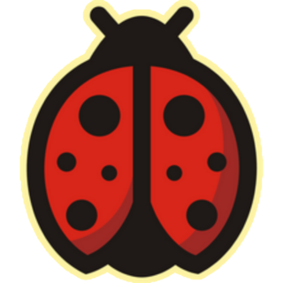 Cute Ladybug Yellow Sticker