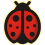 Cute Ladybug Yellow Sticker