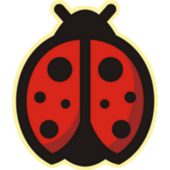 Cute Ladybug Yellow Sticker