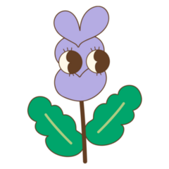 Cute Lavender Cartoon Sticker
