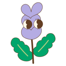 Cute Lavender Cartoon Sticker