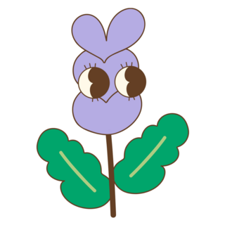 Cute Lavender Cartoon Sticker