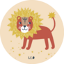 Cute Leo Lion Zodiac Poster Sticker