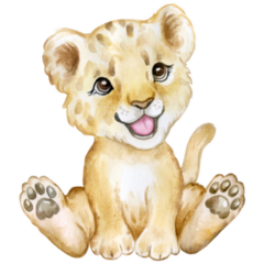 Cute Lion Cub Sticker