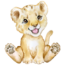 Cute Lion Cub Sticker