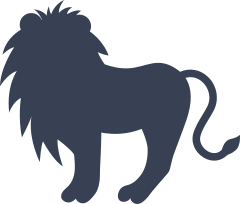 Cute Lion Silhouette Sticker