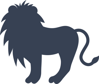 Cute Lion Silhouette Sticker